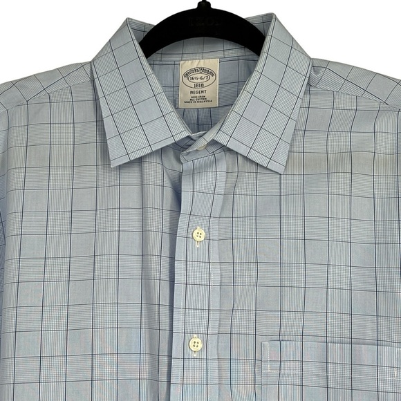 2/$25 Brooks Brothers 16 1/2-6-7. 1818 Regent Non-Iron All Cotton Dress Shirt - Picture 4 of 6